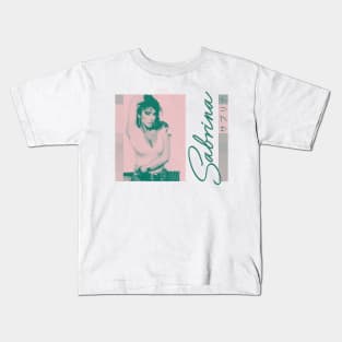 Sabrina Salerno //// Aesthetic 80s Fan Art Design Kids T-Shirt